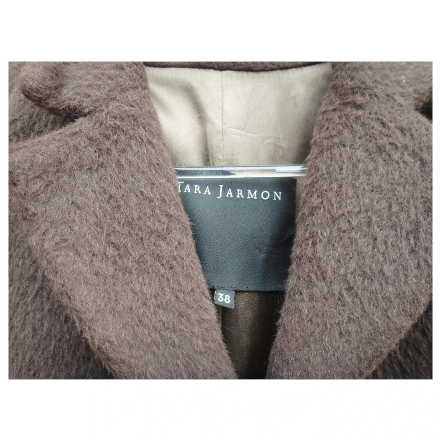 Manteay Tara Jarmon Alpaga & Laine T 38 Marron 6 Manteay Tara Jarmon Alpaga & Laine T 38 Marron – Image 6