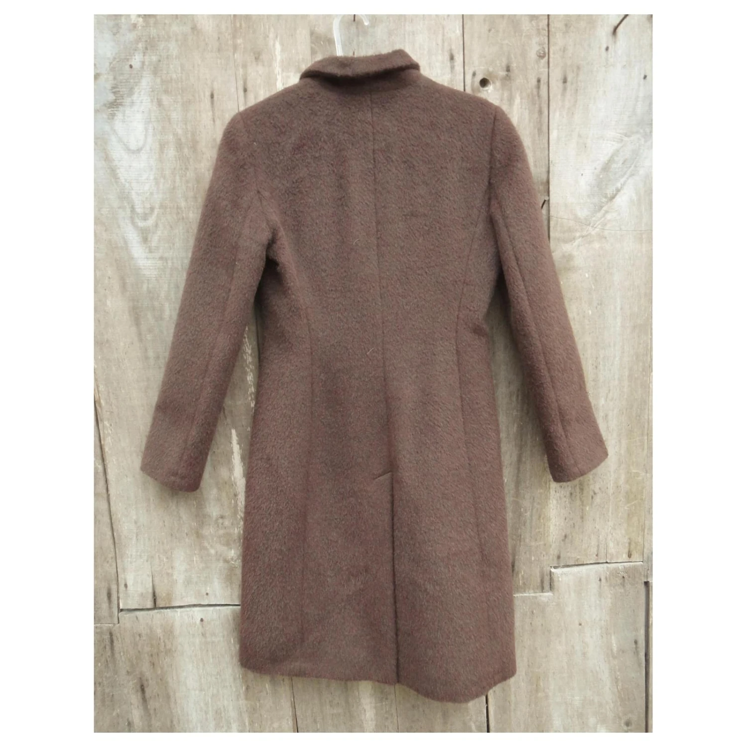 Manteay Tara Jarmon Alpaga & Laine T 38 Marron 7 Manteay Tara Jarmon Alpaga & Laine T 38 Marron – Image 7