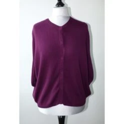 Tara Jarmon Cardigan Poncho Violet -Place 26629 3