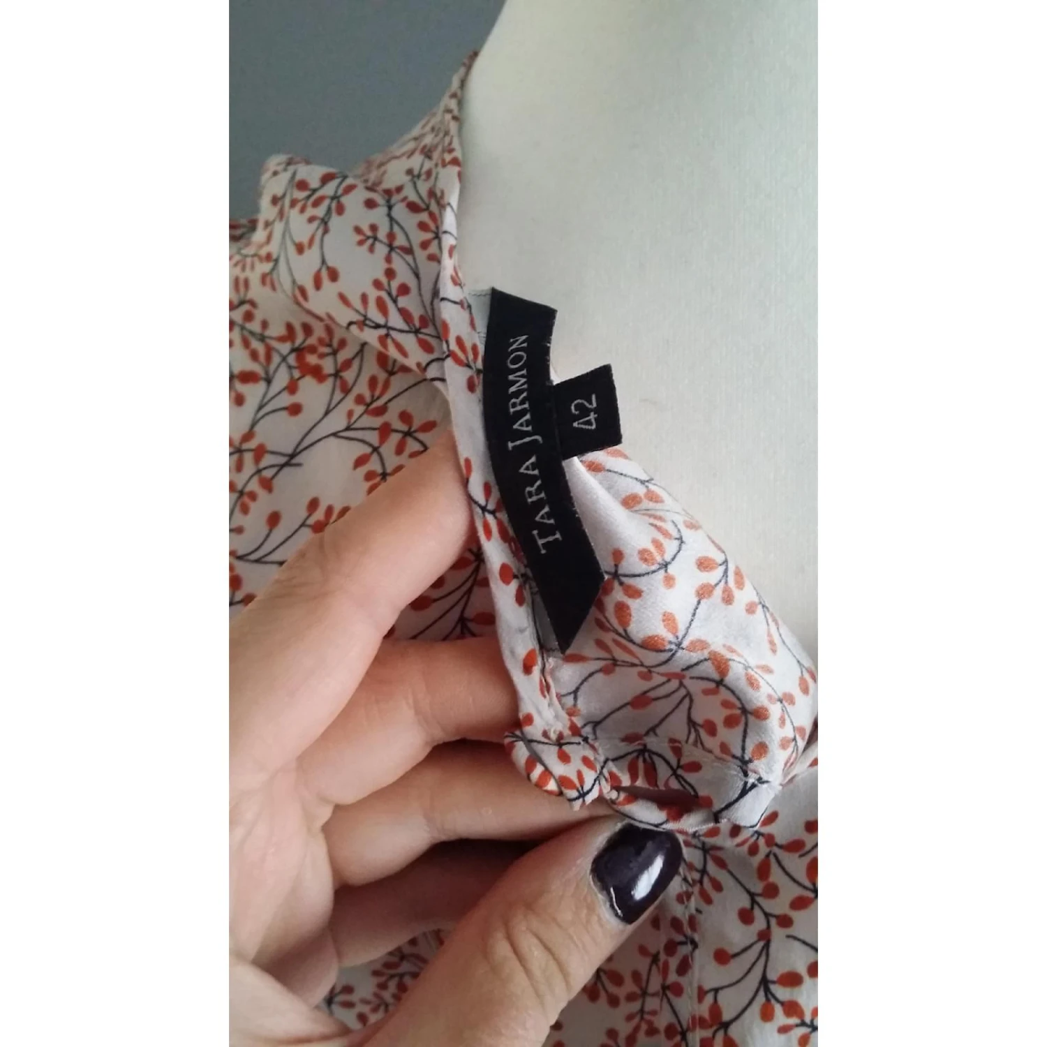 Tara Jarmon Top Rose Orange Crème 8 Tara Jarmon Top Rose Orange Crème – Image 8