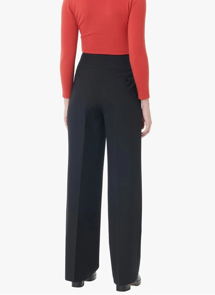 Tara Jarmon PARIGI - Pantalon Large Taille Haute | Noir 4 Tara Jarmon PARIGI - Pantalon Large Taille Haute | Noir – Image 4