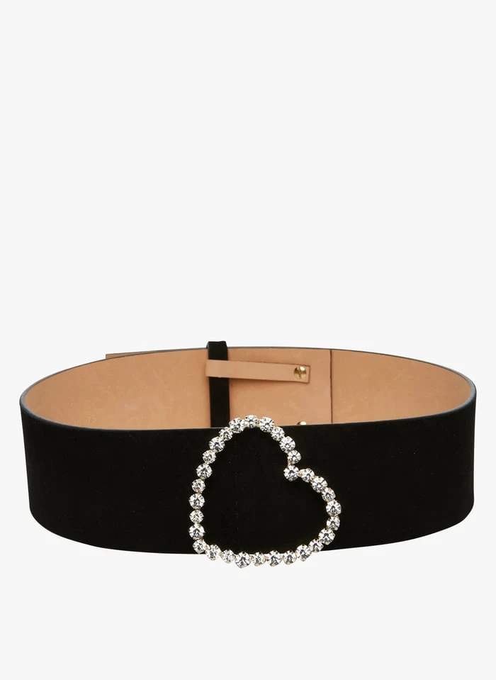 Tara Jarmon LINDA - Ceinture En Cuir Velours | Noir 1 Tara Jarmon LINDA - Ceinture En Cuir Velours | Noir