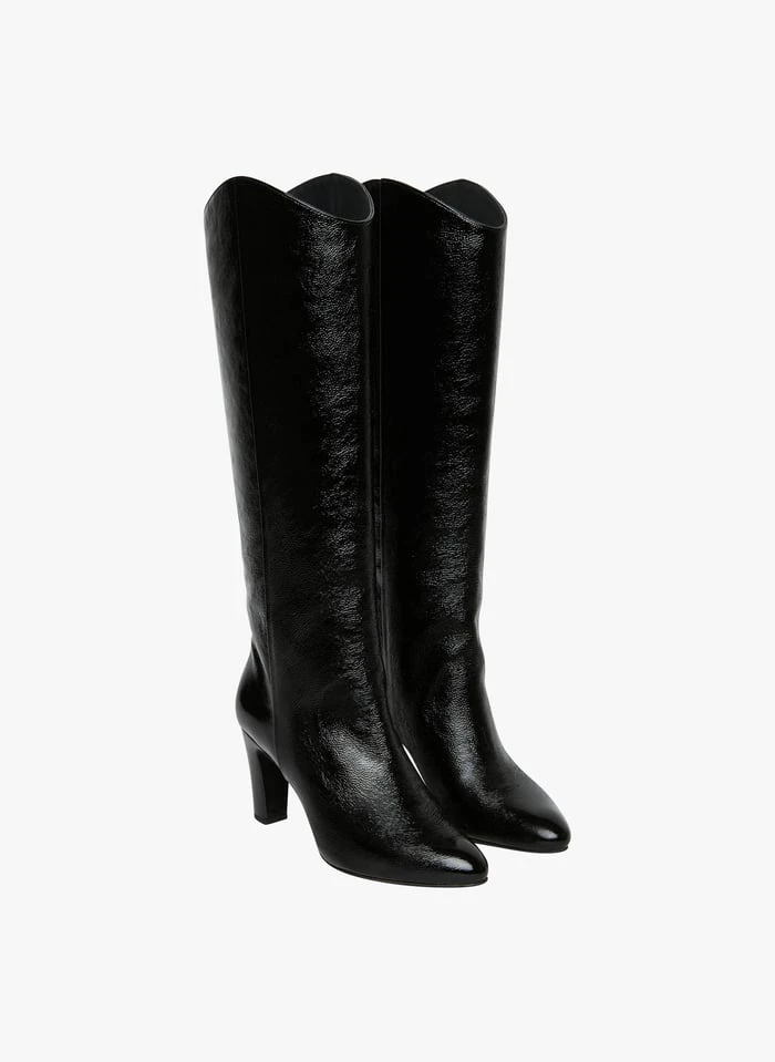 Tara Jarmon NAOMI - Bottes En Cuir Vernis | Noir 2 Tara Jarmon NAOMI - Bottes En Cuir Vernis | Noir – Image 2