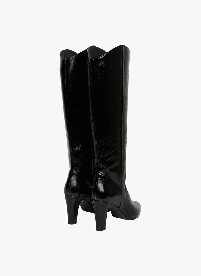 Tara Jarmon NAOMI - Bottes En Cuir Vernis | Noir 3 Tara Jarmon NAOMI - Bottes En Cuir Vernis | Noir – Image 3