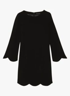 Tara Jarmon RUODA - Robe Courte Col Rond En Crêpe | Noir