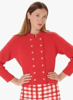 Tara Jarmon GARRY - Gilet Court Droit | Rouge