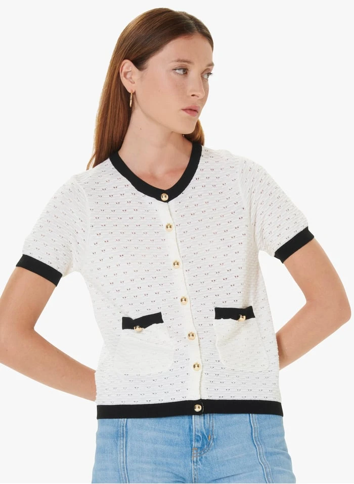 Tara Jarmon GEORGINA - Gilet En Laine | Blanc 1 Tara Jarmon GEORGINA - Gilet En Laine | Blanc