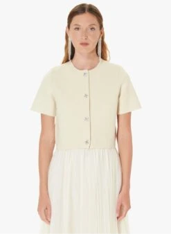 Tara Jarmon GLITTER - Cardigan Col Rond | Doré