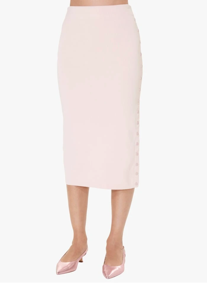 Tara Jarmon JUSTINE - Jupe Midi Crayon En Coton Mélangé | Rose 1 Tara Jarmon JUSTINE - Jupe Midi Crayon En Coton Mélangé | Rose