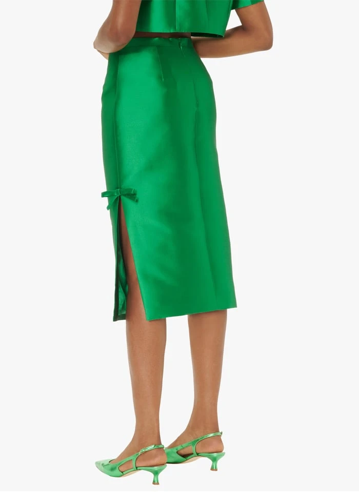 Tara Jarmon JADE - Jupe Droite Taille Haute | Vert 2 Tara Jarmon JADE - Jupe Droite Taille Haute | Vert – Image 2