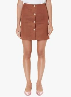 Tara Jarmon JAVANA - Jupe Courte Taille Haute | Marron