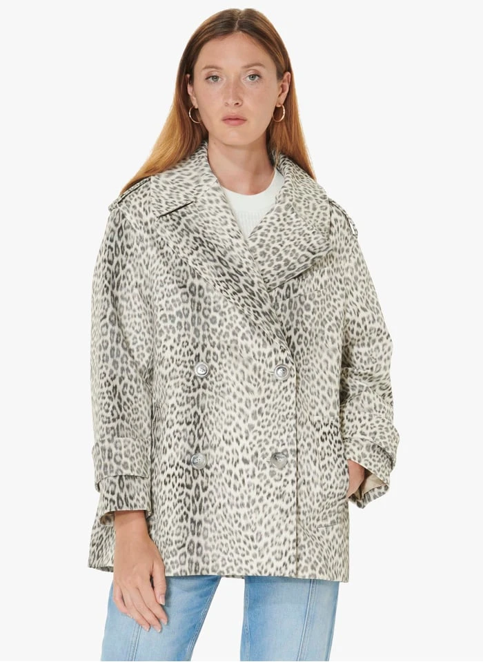 Tara Jarmon MAXENCE - Manteau Imprimé Col Tailleur | Blanc 1 Tara Jarmon MAXENCE - Manteau Imprimé Col Tailleur | Blanc