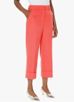 Tara Jarmon PIPER - Pantalon Droit à Revers | Rose