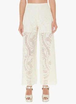 Tara Jarmon PAPRIKA - Pantalon évasé En Coton | Blanc