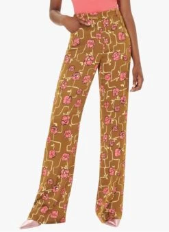 Tara Jarmon PROSPER - Pantalon Palazzo En Viscose Imprimée | Marron