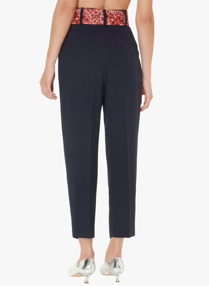 Tara Jarmon PAGA - Pantalon Carotte Taille Haute | Bleu 2 Tara Jarmon PAGA - Pantalon Carotte Taille Haute | Bleu – Image 2