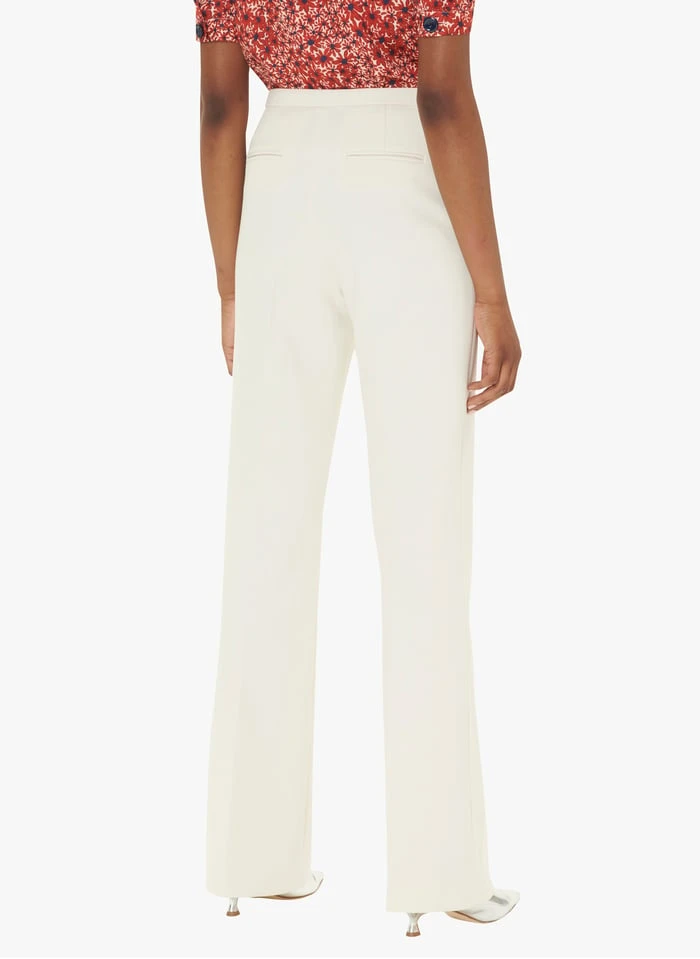 Tara Jarmon PERLITA - Pantalon Large En Toile Double | Blanc 2 Tara Jarmon PERLITA - Pantalon Large En Toile Double | Blanc – Image 2