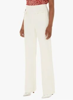 Tara Jarmon PERLITA - Pantalon Large En Toile Double | Blanc