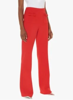 Tara Jarmon PERLITA - Pantalon Large En Toile Double | Rouge