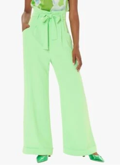 Tara Jarmon PYLA - Pantalon Large Taille Haute | Vert