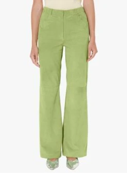 Tara Jarmon PROSPERI - Pantalon Flare En Cuir | Kaki