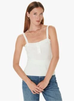 Tara Jarmon PAMELA - Pull à Bretelles En Coton Extrafin | Blanc