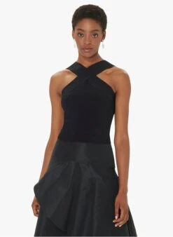 Tara Jarmon PRANA - Top Court Croisé Uni | Noir -Place 4030193