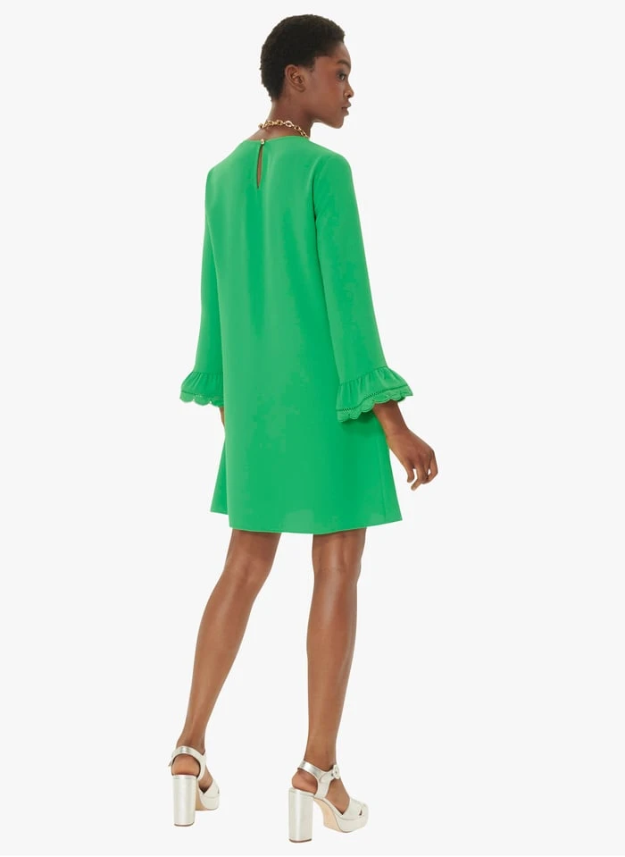 Tara Jarmon REEL - Robe Courte à Col Rond | Vert 4 Tara Jarmon REEL - Robe Courte à Col Rond | Vert – Image 4