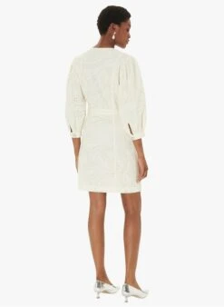 Tara Jarmon ROSALYN - Robe Courte Brodée En Coton | Blanc -Place 4030225