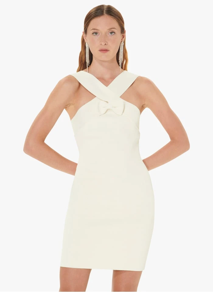 Tara Jarmon ROXIE - Robe Courte Moulante | Blanc 1 Tara Jarmon ROXIE - Robe Courte Moulante | Blanc