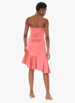 Tara Jarmon RANDALL - Robe Midi à Volants Sans Manches | Rose -Place 4030273