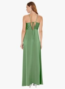 Tara Jarmon ROSALIA - Robe Longue Effet Satin En Lyocell | Vert -Place 4030275