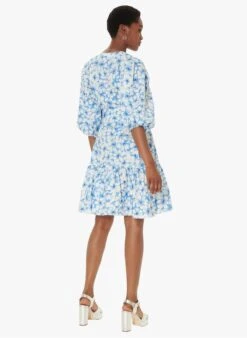 Tara Jarmon ROSABETTA - Robe Courte évasée En Coton | Bleu -Place 4030287