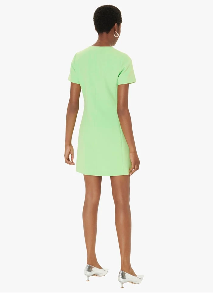 Tara Jarmon ROSSIA - Robe Courte Col Rond à Rayure | Vert 4 Tara Jarmon ROSSIA - Robe Courte Col Rond à Rayure | Vert – Image 4