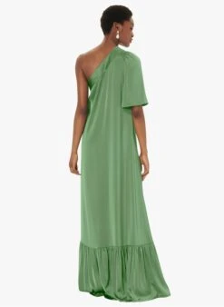 Tara Jarmon RENE - Robe Longue à Une Manche | Vert -Place 4030325