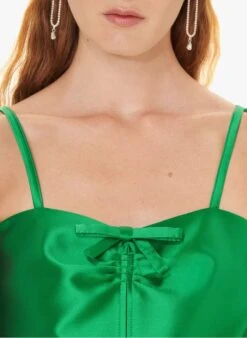 Tara Jarmon ROSABEL - Robe Courte En Satin | Vert -Place 4030341