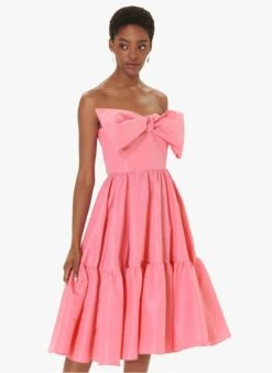 Tara Jarmon RIMINI - Robe Midi à Noeud En Taffetas | Rose