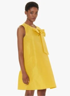 Tara Jarmon REESE - Robe Courte Col Rond à Noeud | Jaune