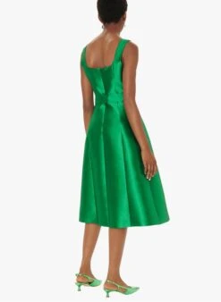 Tara Jarmon REGINA - Robe Midi En Satin | Vert -Place 4030381