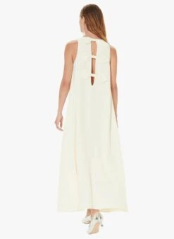 Tara Jarmon ROXANNE - Robe Longue Col Rond | Blanc -Place 4030384