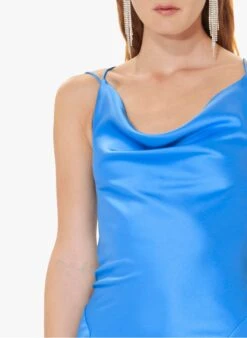 Tara Jarmon RAFAELE - Robe Longue Col Rond à Bretelles | Bleu -Place 4030411