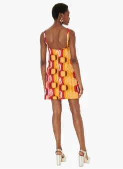 Tara Jarmon RALANA - Robe Courte Imprimée En Coton Stretch | Rouge -Place 4030416