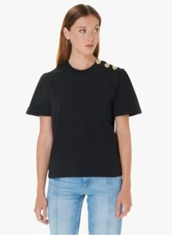 Tara Jarmon TAMPA - T-shirt Col Rond En Coton | Noir