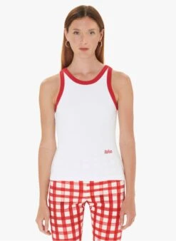 Tara Jarmon TRISH - Débardeur Bicolore En Coton Stretch | Rouge