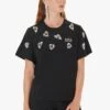 Tara Jarmon TARALOVE - Tee-shirt Col Rond En Coton Brodé | Noir