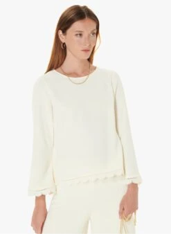 Tara Jarmon TEDDY - Top Col Rond | Blanc