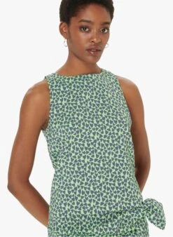 Tara Jarmon TATOU - Top Droit Col Rond à Imprimé | Vert