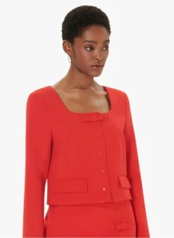 Tara Jarmon VERNIS - Veste Courte à Encolure Carrée | Rouge