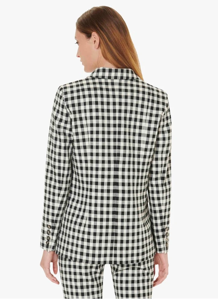 Tara Jarmon VELIA - Veste De Blazer Vichy | Gris 2 Tara Jarmon VELIA - Veste De Blazer Vichy | Gris – Image 2