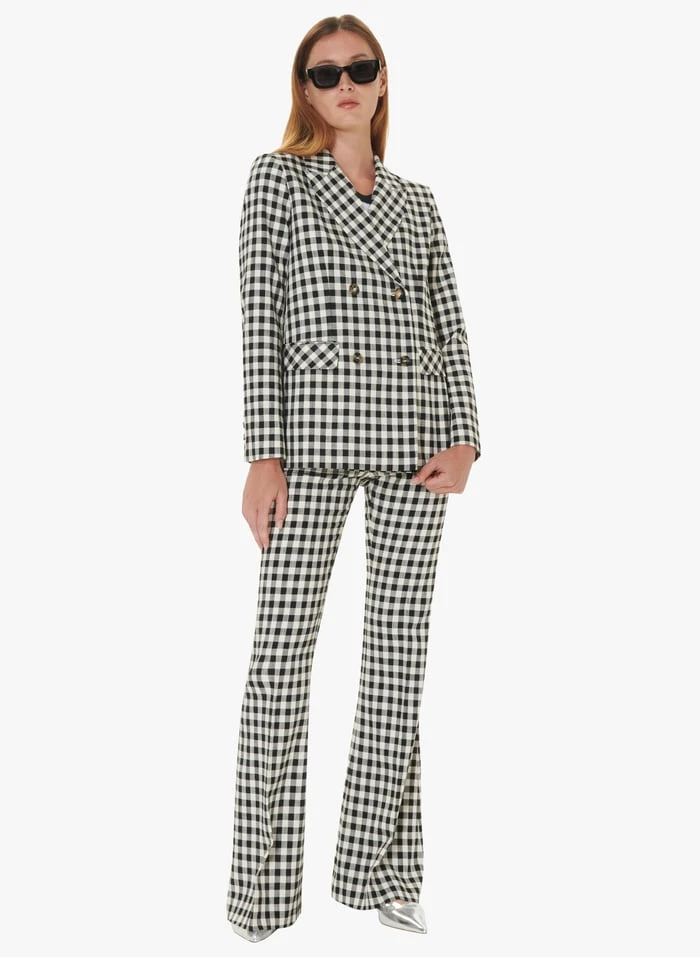 Tara Jarmon VELIA - Veste De Blazer Vichy | Gris 4 Tara Jarmon VELIA - Veste De Blazer Vichy | Gris – Image 4